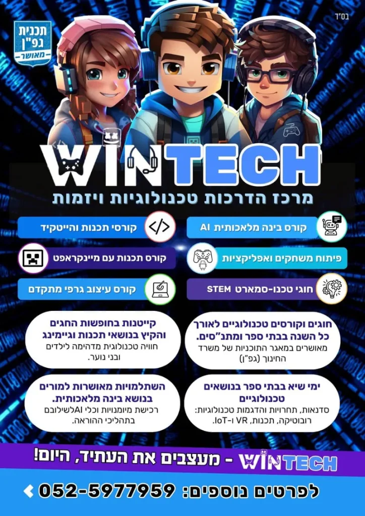 תמונה של תלמידים בחוגים טכנולוגיים חינוכיים